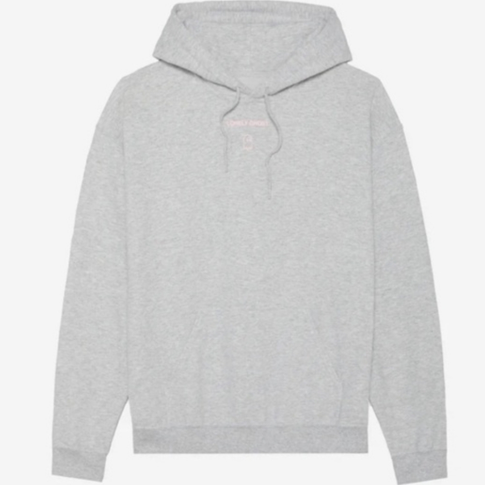 Lonley Ghost TEXT ME WHEN YOU GET HOME hoodie SIZE XXXL Oversize Gray And Pink